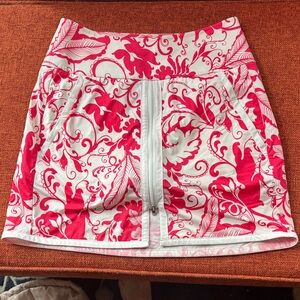 Kinona Pink and White Floral  Golf  Skirt